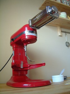 My KitchenAid mixer, a.k.a. The Mixinator & pasta roller attachment